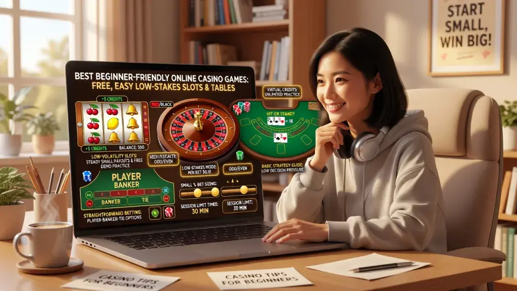 Best Beginner-Friendly Online Casino Games: Free, Easy Low-Stakes Slots and Table Games to Start Playing