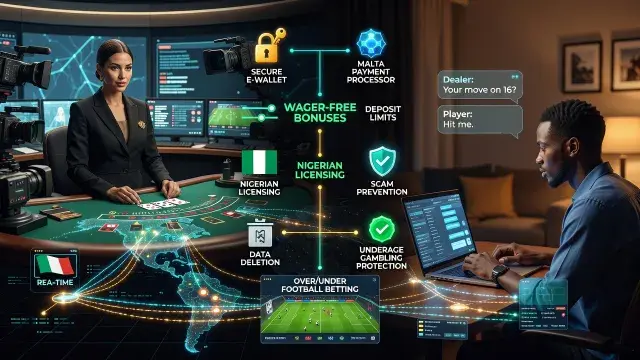 Online Casino and Betting Guide: Live Dealers, Wager-Free Bonuses, E-Wallets, Deposit Limits, Nigerian Licensing, Scam Prevention, Data Deletion, Underage Gambling Protection, and Over/Under Football Betting